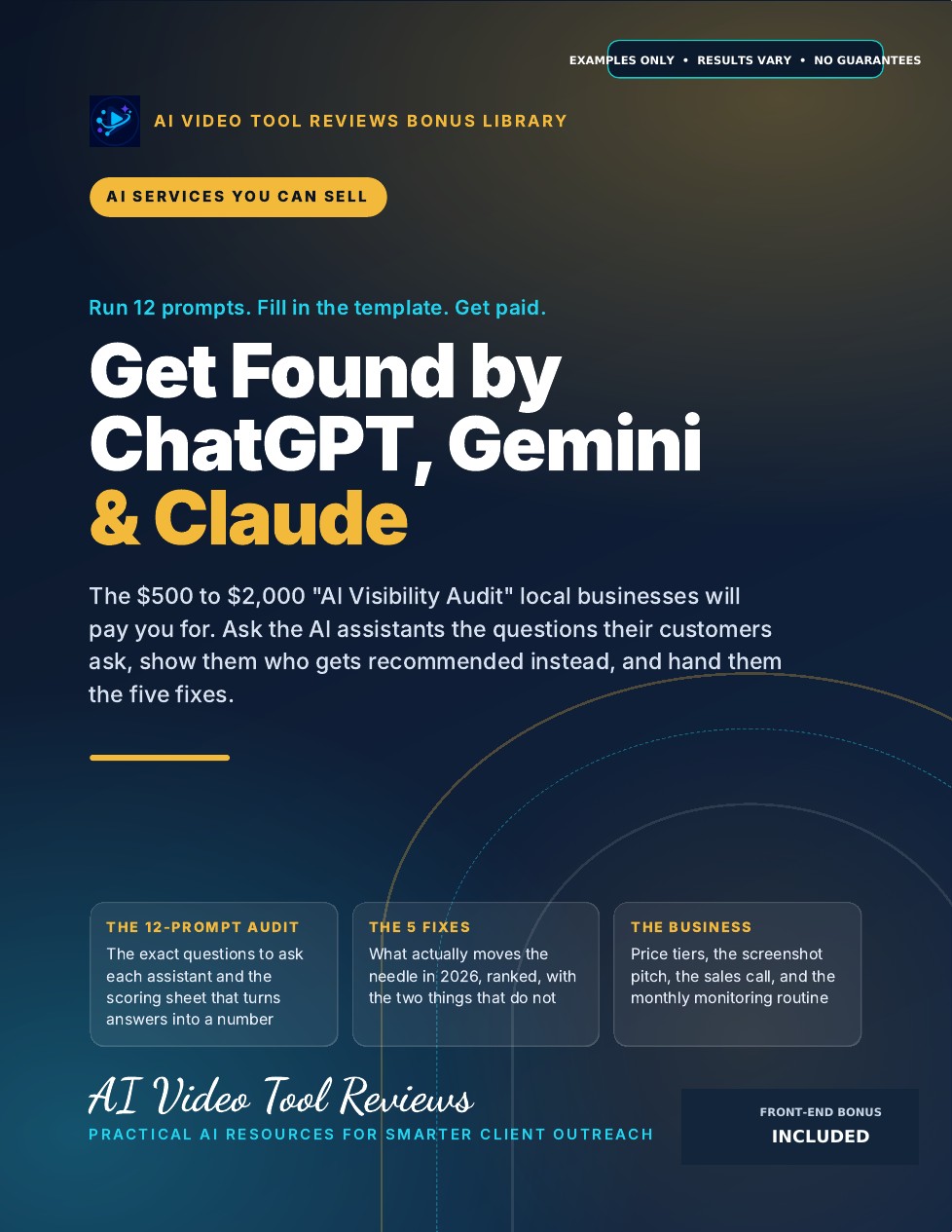 Local AI Visibility Audit Video Pitch Kit bonus cover