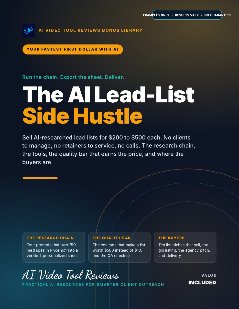 AI Lead List Side Hustle bonus cover